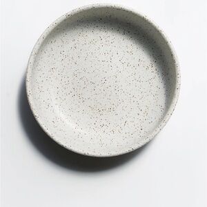 Speckled White Low Ceramic Pasta Bowls Set of 2 | Artisan Artifacts